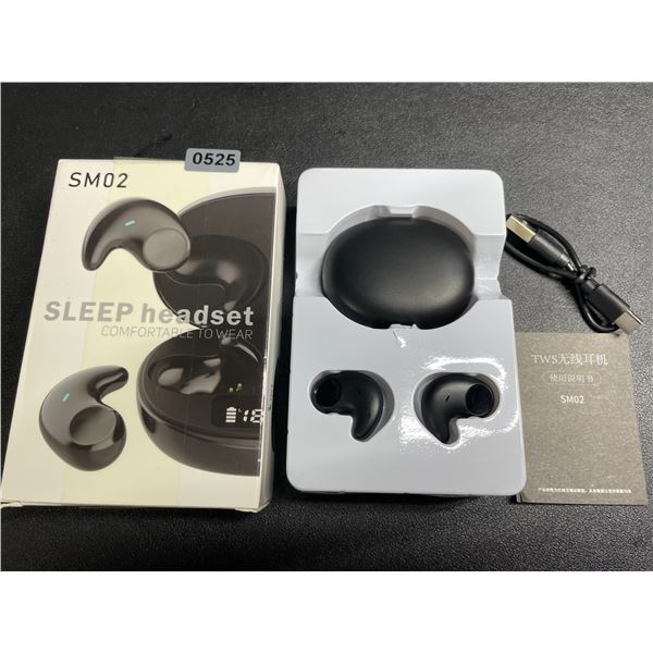 SM02 Sleep Headset/Invisible Sleep Earphones (Low-Profile) Wireless Earbuds - New