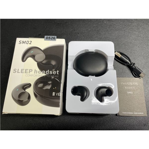 SM02 Sleep Headset/Invisible Sleep Earphones (Low-Profile) Wireless Earbuds - New
