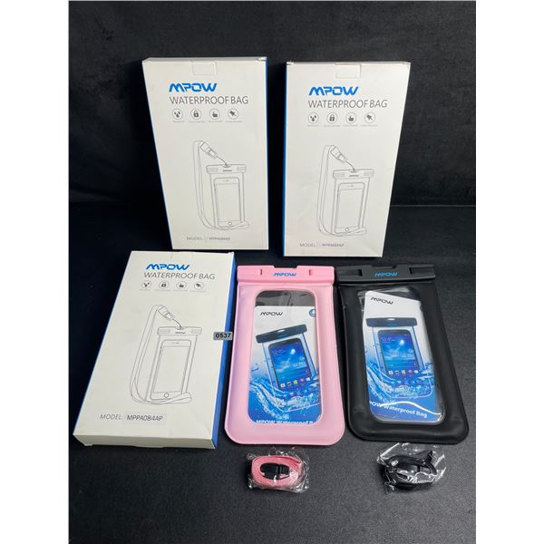 6 MPOW Waterproof Dry Bags/Phone Storage Pouches (3x 2-Packs) Keeps Items Dry - New