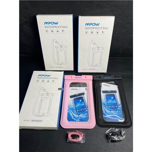 6 MPOW Waterproof Dry Bags/Phone Storage Pouches (3x 2-Packs) Keeps Items Dry - New