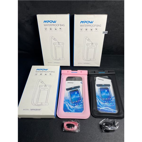 6 MPOW Waterproof Dry Bags/Phone Storage Pouches (3x 2-Packs) Keeps Items Dry - New