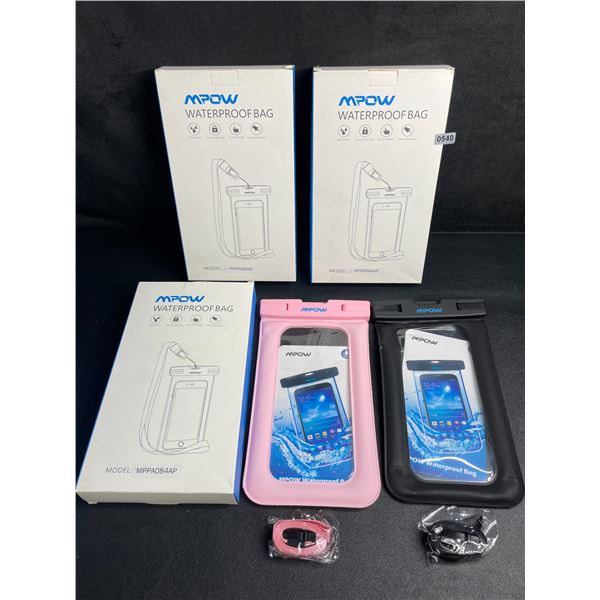 6 MPOW Waterproof Dry Bags/Phone Storage Pouches (3x 2-Packs) Keeps Items Dry - New