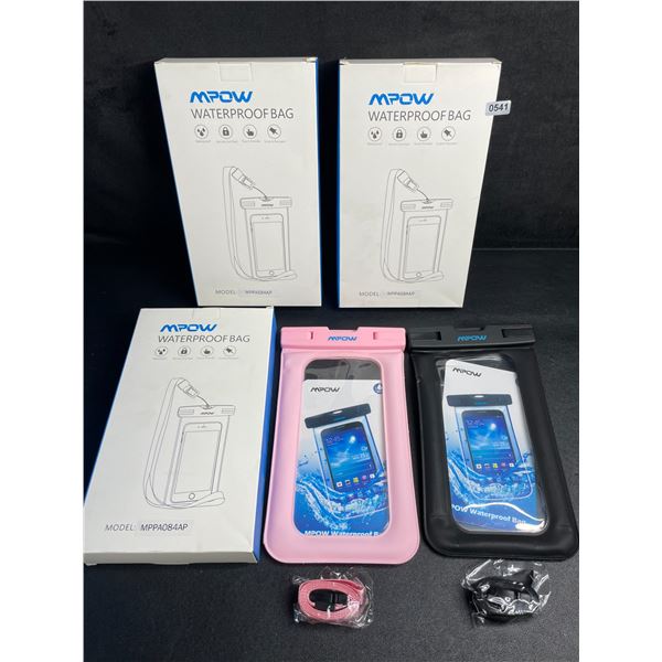 6 MPOW Waterproof Dry Bags/Phone Storage Pouches (3x 2-Packs) Keeps Items Dry - New