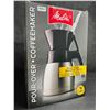 Image 2 : Melitta Pour-Over Coffee Maker with Vacuum Insulated Stainless Steel Carafe (42oz) - NEW
