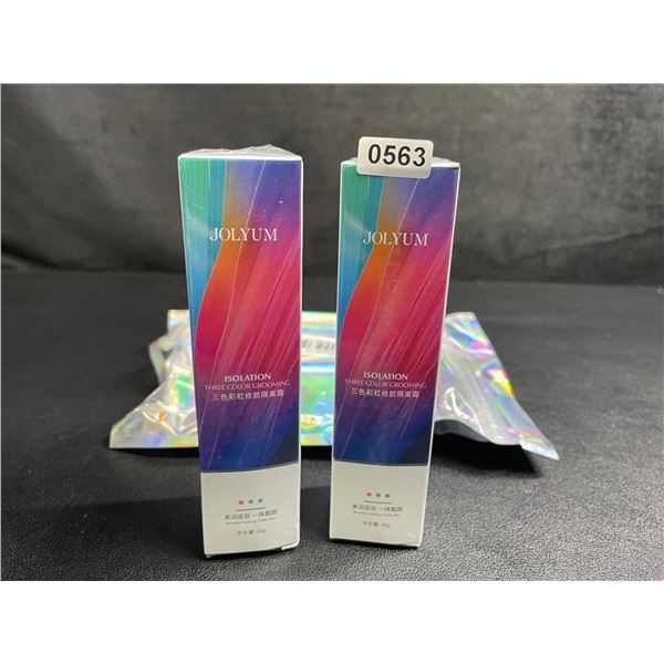 2-Pack Jolyum Isolation Three-Color One-Step Skin Tone Correcting Makeup Primer - New