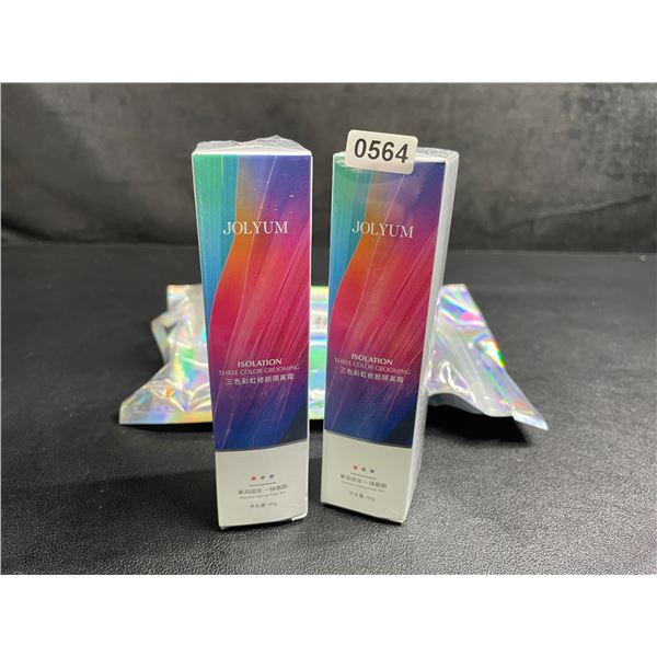 2-Pack Jolyum Isolation Three-Color One-Step Skin Tone Correcting Makeup Primer - New