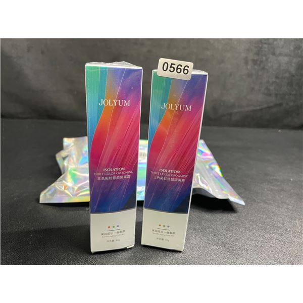 2-Pack Jolyum Isolation Three-Color One-Step Skin Tone Correcting Makeup Primer - New