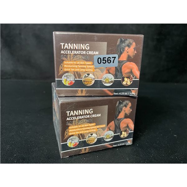 2 Boxes of Tanning Accelerator Creams (120g) Soft Brown - New Sealed