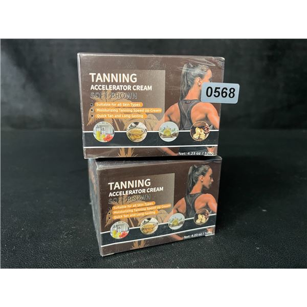 2 Boxes of Tanning Accelerator Creams (120g) Soft Brown - New Sealed