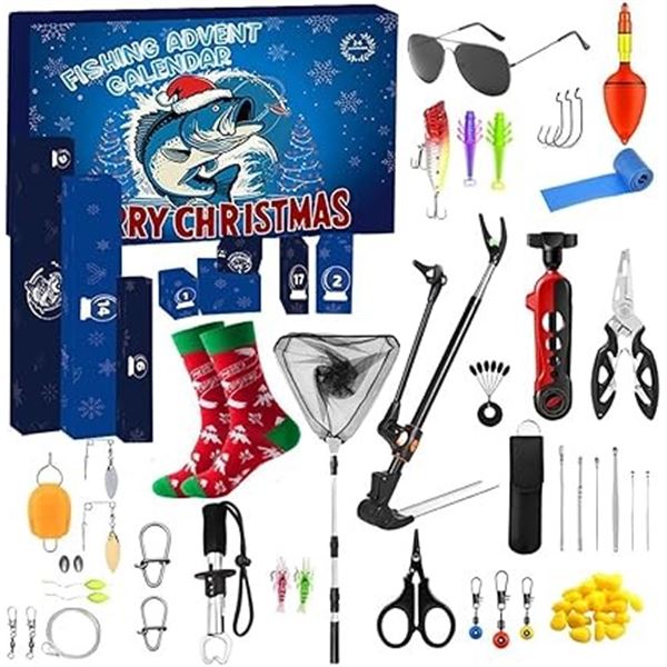 Fishing Advent Calendar - Premium 24-Day Fishing Gift Set for Men - Brand New!