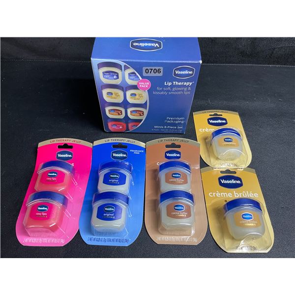 Vaseline Lip Therapy Minis 8-Piece Set - For Soft/Smooth Lips - New
