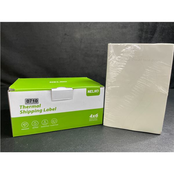 Nelko 500PC Box of Thermal Shipping Labels (4" x 6" Size) - New Sealed