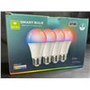 Image 1 : 4-Pack RGB/White LED WiFi Smart Control Light Bulbs - New
