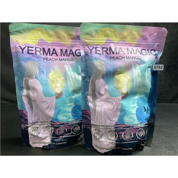 Lot of 2 Yerma Magic Peach Mango Instant Tea Powder (330g) with Prebiotics/Probiotics- New