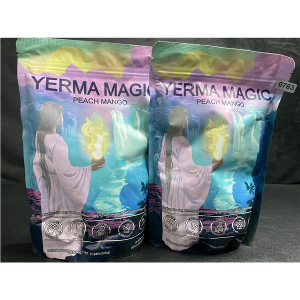 Lot of 2 Yerma Magic Peach Mango Instant Tea Powder (330g) with Prebiotics/Probiotics- New