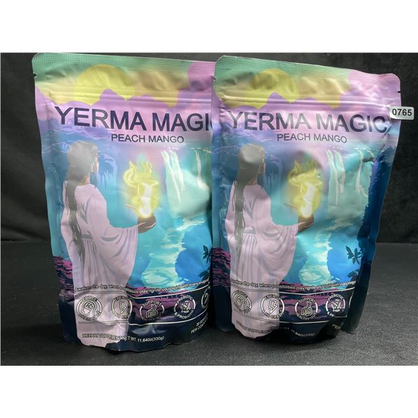 \Lot of 2 Yerma Magic Peach Mango Instant Tea Powder (330g) with Prebiotics/Probiotics- New