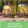 Image 6 : Luxvista Deep Dome 5.5" Reptile Heat Lamp Fixture; UVB Heat Basking Lamp (Max 200W) - New