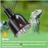 Image 7 : Luxvista Deep Dome 5.5" Reptile Heat Lamp Fixture; UVB Heat Basking Lamp (Max 200W) - New