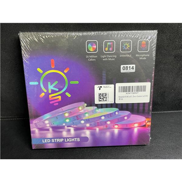 LED RGB Light Strip Kit - 65.6FT Length - 16 Million Colors/Dimmable/Music Mode - New Sealed