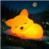 Image 4 : Silicone Fox Night Light/Rechargeable Dimmable Bedside Night Light - New (Damaged Box)