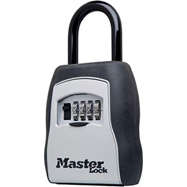 MasterLock Portable Lock Box Resettable Combination Lock Box - Vinyl/Steel Material - New