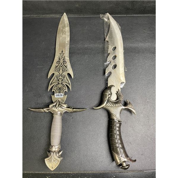 Lot of 2 Decorative Swords/Knives - 16" Length