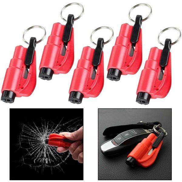 Lot of 7x 5-Packs of Emergency Car Escape Tools (Seat Belt Cutter/Window Breakers) - New