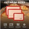 Image 7 : Lot of 2 3-Packs PrettyCare Silicone Baking Mats - Non-Stick Silicone Baking Mats - New