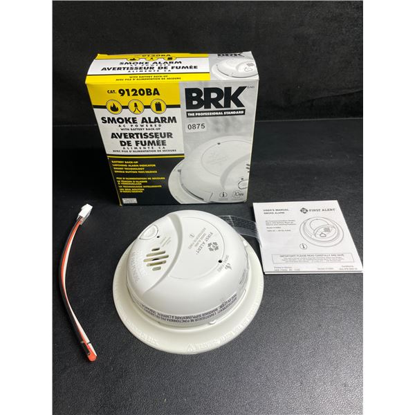 BRK 9120BA Hardwired Smoke Alarm for Home with Battery Backup - Brand New!