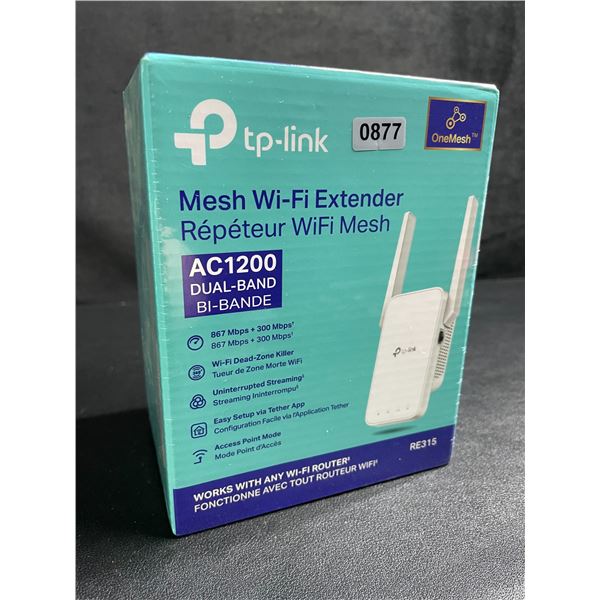 TP-Link AC1200 Mesh Wi-Fi Extender/WiFi Booster - Works with Any WiFi Router - New Sealed!