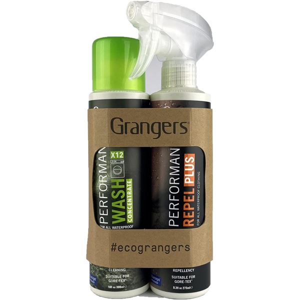 Grangers Eco Twin Pack (300ml) Down Wash & Performance Repellent for Outdoor Clothing - New