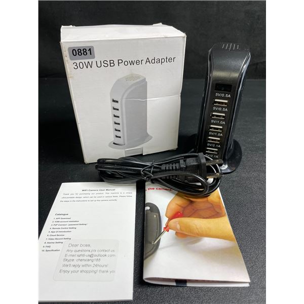 Hidden Nanny Cam/Wifi Spy Camera 30W USB Power Adapter - New in Box