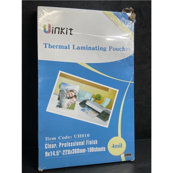 100-Pack of Thermal Laminating Pouches (Large 14.5" x 9" Size) 4mil - New