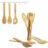 Image 5 : 16PC Bamboo Kitchen Utensils for Cooking - Wooden Utensils for Cooking - New