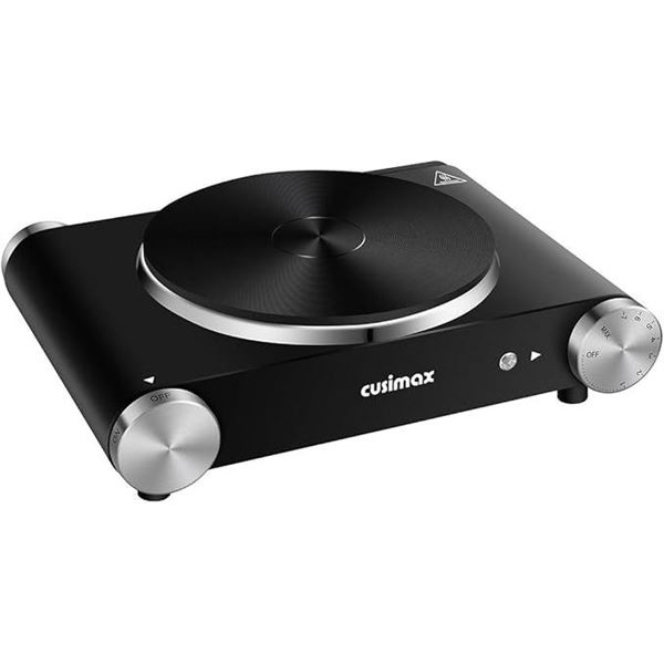Cusimax Electric Hot Plate/Cooking Plate (CMHP-B101) 7 Temp Settings, 1500W Portable Burner