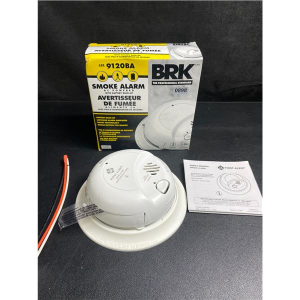 BRK 9120BA Hardwired Smoke Alarm for Home with Battery Backup - Brand New!