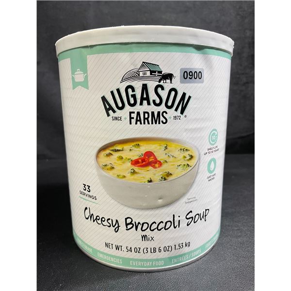 Augason Farms Cheesy Broccoli Soup Mix/Emergency Food Supply (1.53kg Can) - New Sealed