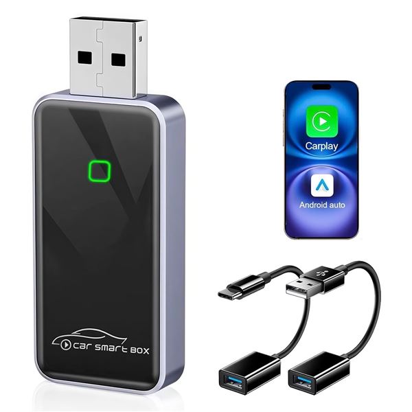 Wireless Mini Carplay Adapter for iPhone and Android - New