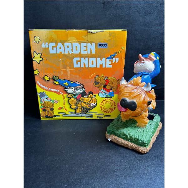Solar Powered Garden Gnome with Integrated LED Light - New