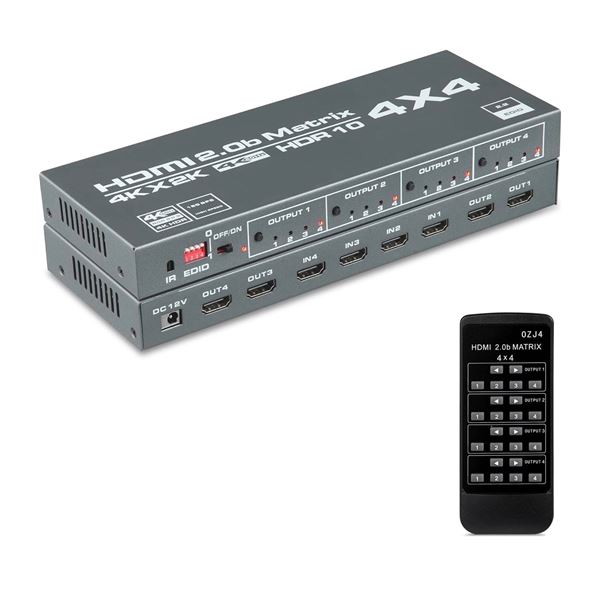 HD MultiMedia Interface 4IN 4Out 4K Matrix with Remote Dolbby HDR10 Atmos - New