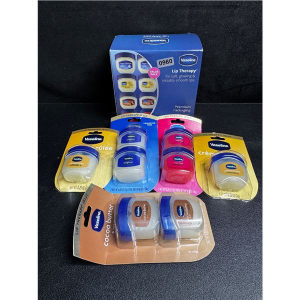 Vaseline Lip Balm Lip Therapy 8-Pack Assorted Flavours - New