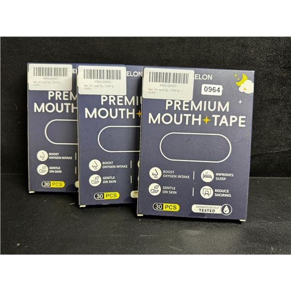 3 30-Packs of Premium Mouth Tape for Sleep/Snoring Prevention (90PCS Total) - New
