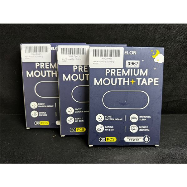 3 30-Packs of Premium Mouth Tape for Sleep/Snoring Prevention (90PCS Total) - New