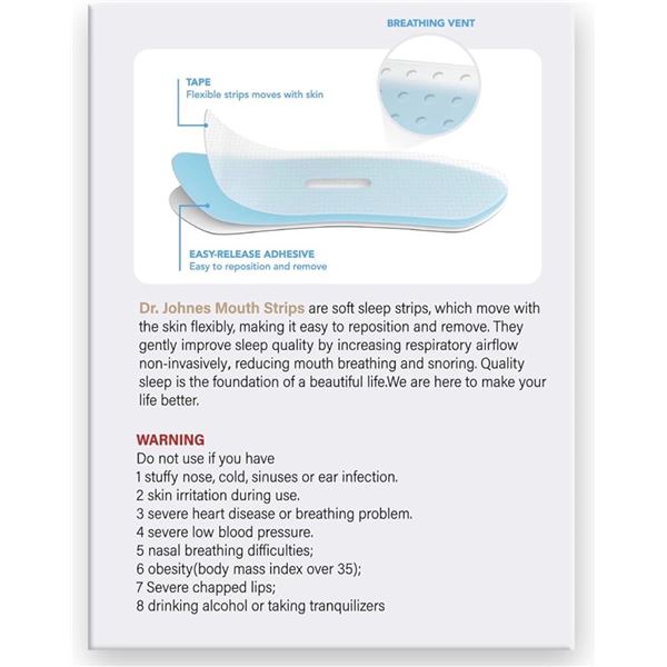 5 120PC Packs of Mouth Tape/Strips for Improved Sleep Quality (600PCS Total) - New
