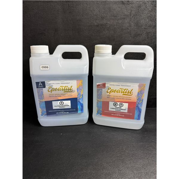 EpoArtist Part A and B Epoxy Resin Set 1.89L Per Bottle  - New