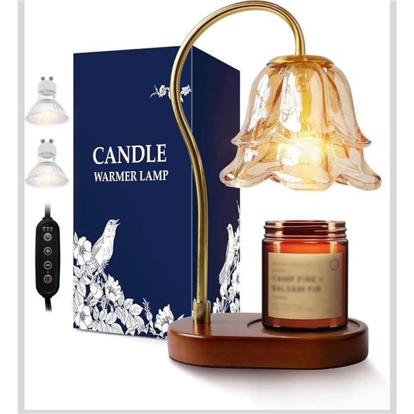 Anoredo Electric Candle Warmer Lamp with 2 Bulbs - Dimmable/Timer Wax Melting Lamp for Home - New!