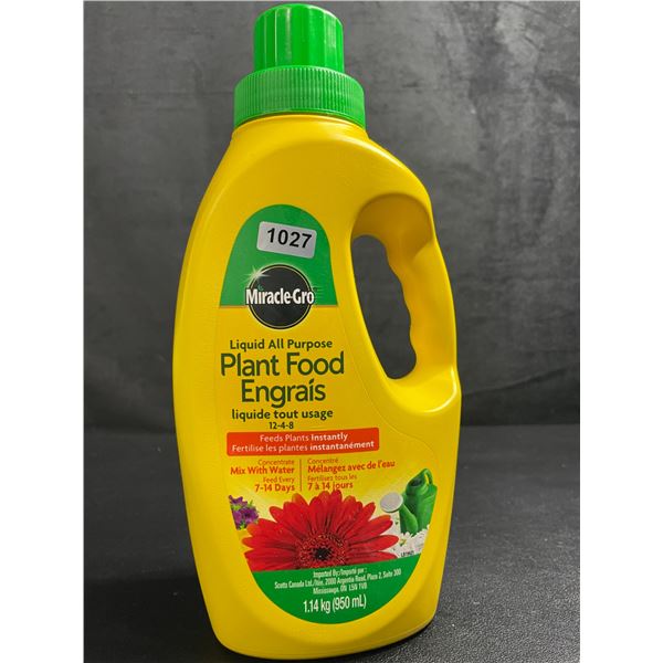 1 Jug of MiracleGro Liquid All-Purpose Plant Food (1.14kg) - New