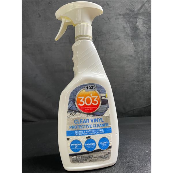 1 Bottle of 303 Clear Vinyl Protective Cleaner (946ml) Cleans & Protects Vinyl and Plastics - New