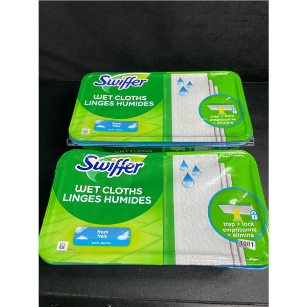 2 Packs of Swiffer Wet Cloths/Wet Mop Cloths (24PCS Each) Fresh Scent - New