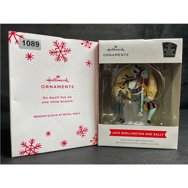 1 Hallmark Ornaments Nightmare Before Christmas Jack Skellington & Sally Tree Ornament - New